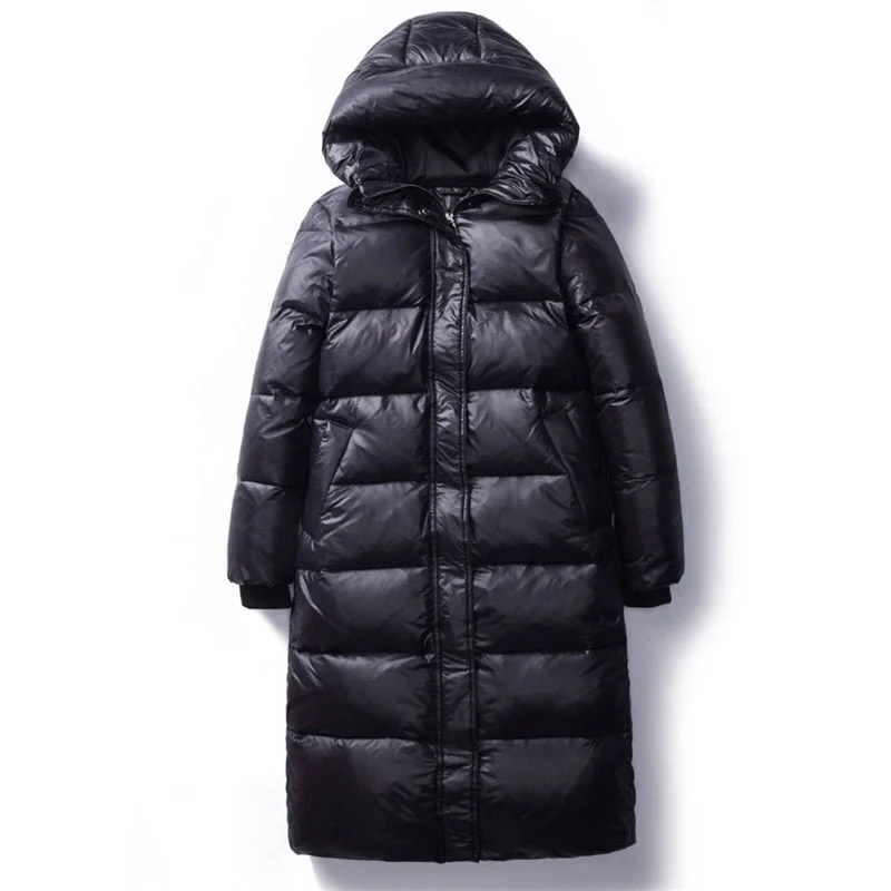 Winter Down Cotton Jackets Women Clothes Long Parkas Slim Hooded