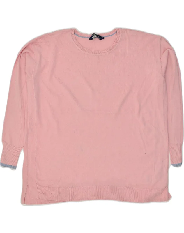 JOULES Womens Boat Neck Jumper Sweater UK 10 Small Pink Acrylic