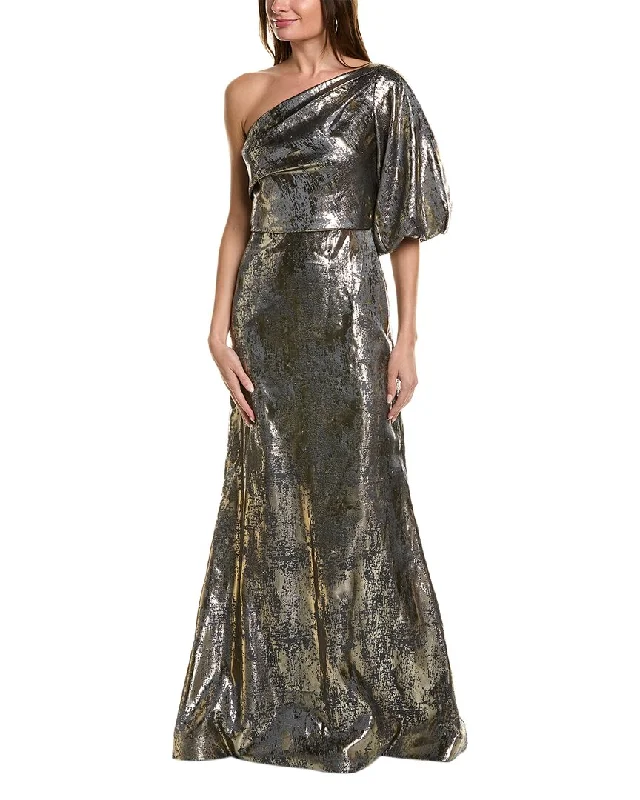 Rene Ruiz One-Shoulder Gown