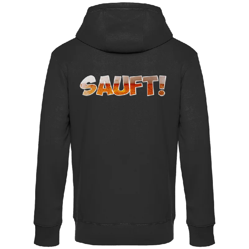 Premium Hoodie "Sauft!" (Backprint)