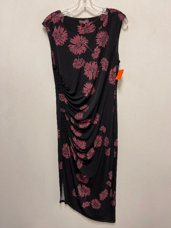 Dress Casual Maxi By Vince Camuto In Black & Pink, Size: M