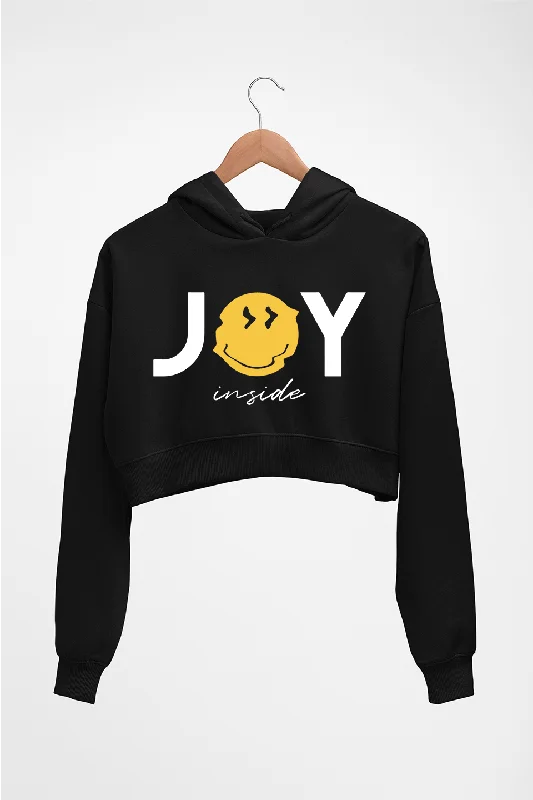 Joy Emoji Crop HOODIE FOR WOMEN