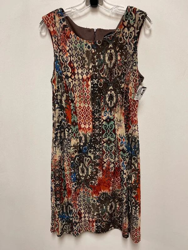 Dress Casual Short By Connected Apparel In Brown, Size: L