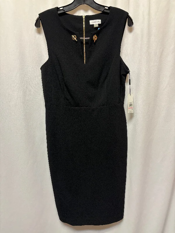 Dress Casual Midi By Calvin Klein In Black, Size: M