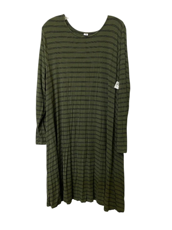 Dress Casual Midi By Old Navy In Green, Size: Xxl