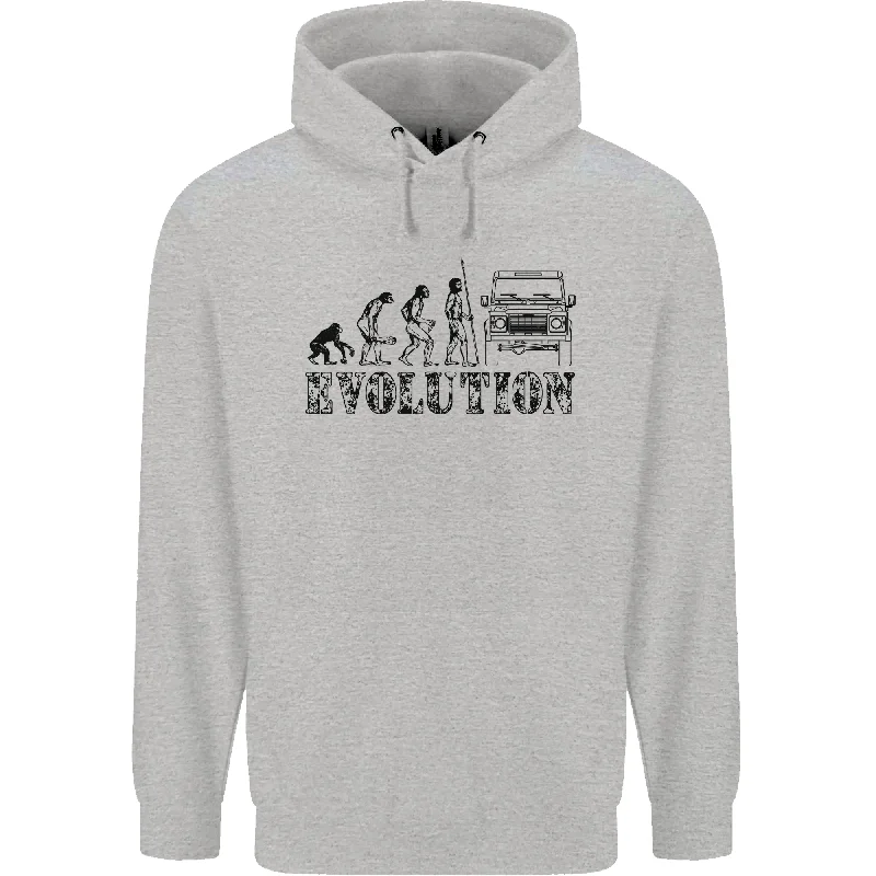 4x4 Evolution Off Roading Road Driving Mens 80% Cotton Hoodie