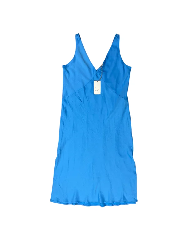 Dress Casual Midi By A New Day In Blue, Size: M