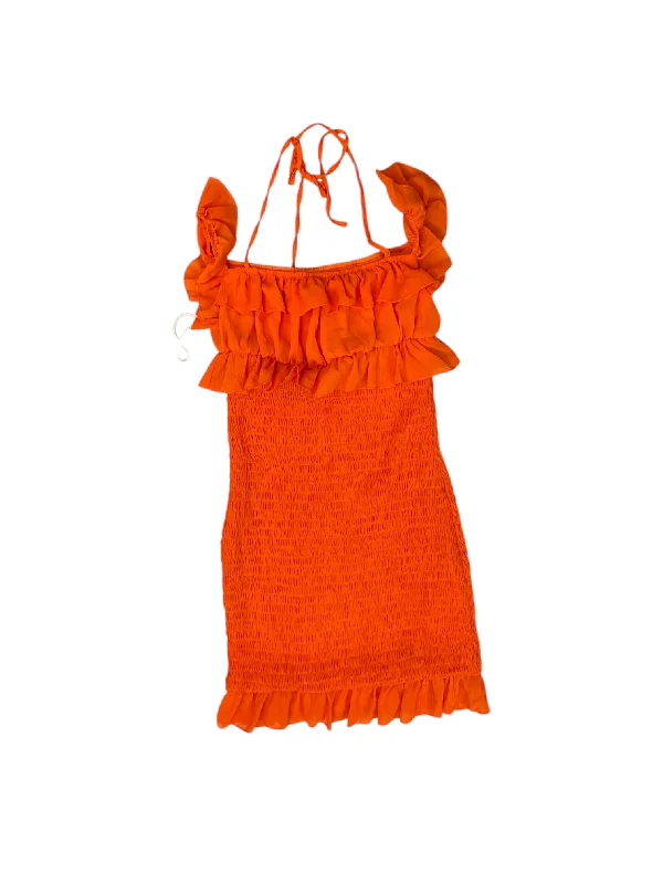 Dress Casual Short By Shein In Orange, Size: S